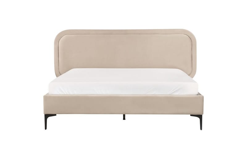 Dubbelsäng Beliani Suzette med lamellram Beige, 140x200 cm Beige 160x200 VALUE_MISSING_4 - Møbler - Senger - Sengeramme & sengestamme