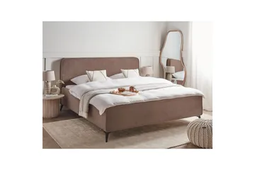 Dubbelsäng Beliani Valognes med lamellram 160x200 cm 180x200 - Møbler - Senger - Sengeramme & sengestamme