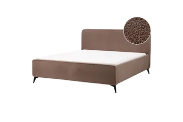 Dubbelsäng Beliani Valognes med lamellram 160x200 cm 180x200 - Møbler - Senger - Sengeramme & sengestamme