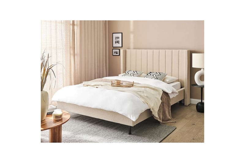 Dubbelsäng Beliani Villette med lamellram 140x200 cm 140x200 - Møbler - Senger - Sengeramme & sengestamme