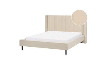 Dubbelsäng Beliani Villette med lamellram 140x200 cm 160x200 - Møbler - Senger - Sengeramme & sengestamme