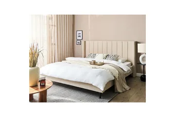 Dubbelsäng Beliani Villette med lamellram 140x200 cm 180x200 - Møbler - Senger - Sengeramme & sengestamme