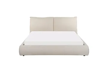 Dubbelsäng Beliani Vinay med lamellram Beige, 160x200 cm Beige 160x200 - Møbler - Senger - Sengeramme & sengestamme