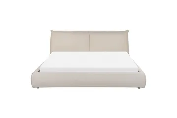 Dubbelsäng Beliani Vinay med lamellram Beige, 160x200 cm Beige 180x200 - Møbler - Senger - Sengeramme & sengestamme
