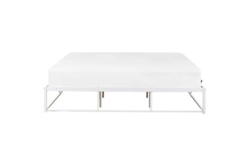 Dubbelsäng Beliani Viry med lamellram Svart, 140x200 cm White 180x200 - Møbler - Senger - Dobbeltsenger