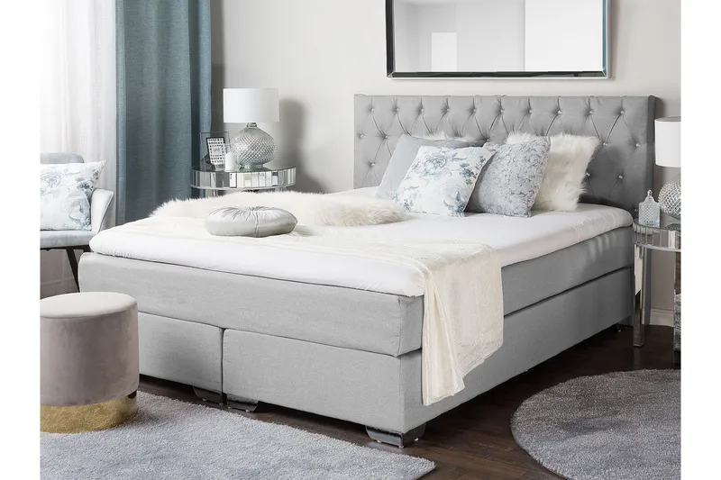 Dulcina Sengramme 160x200 cm - Grå - Møbler - Senger - Kontinentalsenger