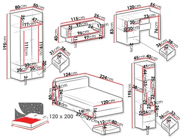 Edson Møbelsett for Soverom - Møbler - Senger - Møbelsett til soverom