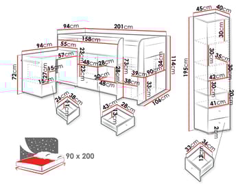 Edson Møbelsett for Soverom - Møbler - Senger - Møbelsett til soverom