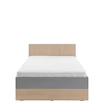 Edson Sengepakke med Oppbevaring 120x200 cm i Tre med Sengegavl + Overmadrass med Stofframme - Hvit - Møbler - Senger - Senger med oppbevaring