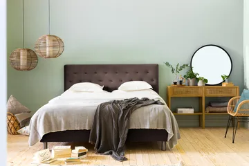 Ella Sengepakke 160x200cm Dypheftet - Brun / Fløyel - Møbler - Senger - Kontinentalsenger