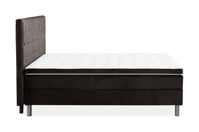 Ella Sengepakke 90x200cm Dypheftet Gavl - Mørkegrå / fløyel - Møbler - Senger - Kontinentalsenger
