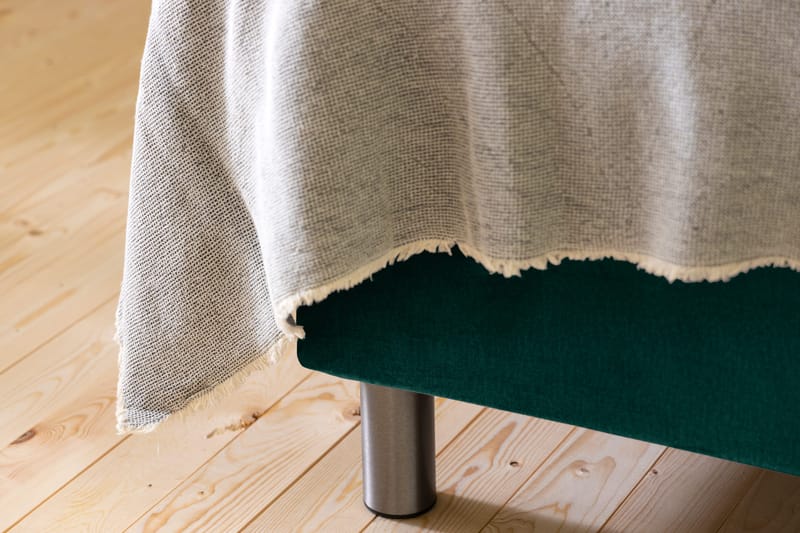 Ella Sengepakke 90x200cm Dypheftet Gavl - Mørkegrønn / Fløyel - Møbler - Senger - Kontinentalsenger
