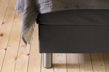 Ella Sengepakke 90x200cm Dypheftet Sengegavl - Mørkegrå / fløyel - Møbler - Senger - Kontinentalsenger