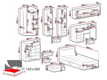 Elvaren Møbelsett for Soverom - Møbler - Senger - Møbelsett til soverom