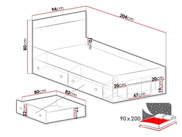 Elvaren Sengeramme 90x200 cm - Møbler - Senger - Senger med oppbevaring
