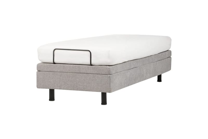 Enkelsäng Beliani Duke II Beige-Svart, 80x200 cm Grey - Møbler - Senger - Regulerbare senger