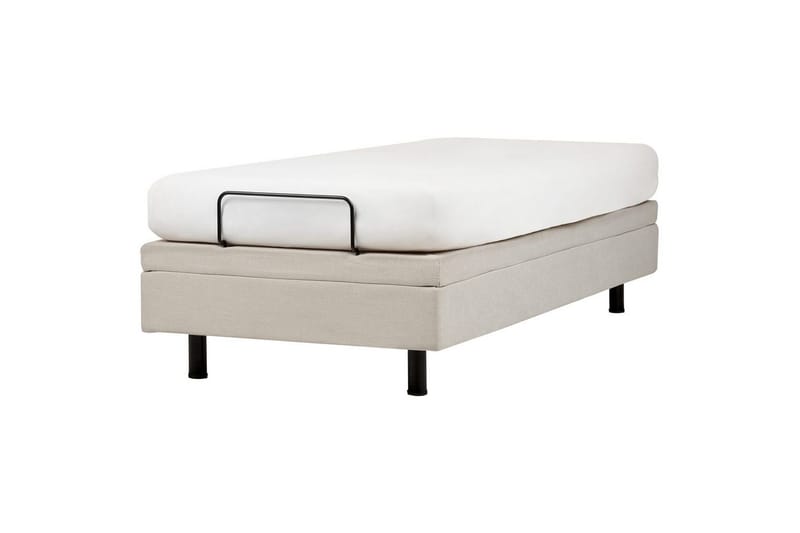 Enkelsäng Beliani Duke II Ljusbeige, 90x200 cm Beige - Møbler - Senger - Regulerbare senger
