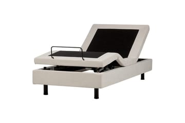 Enkelsäng Beliani Duke II Ljusbeige, 90x200 cm Beige - Møbler - Senger - Regulerbare senger