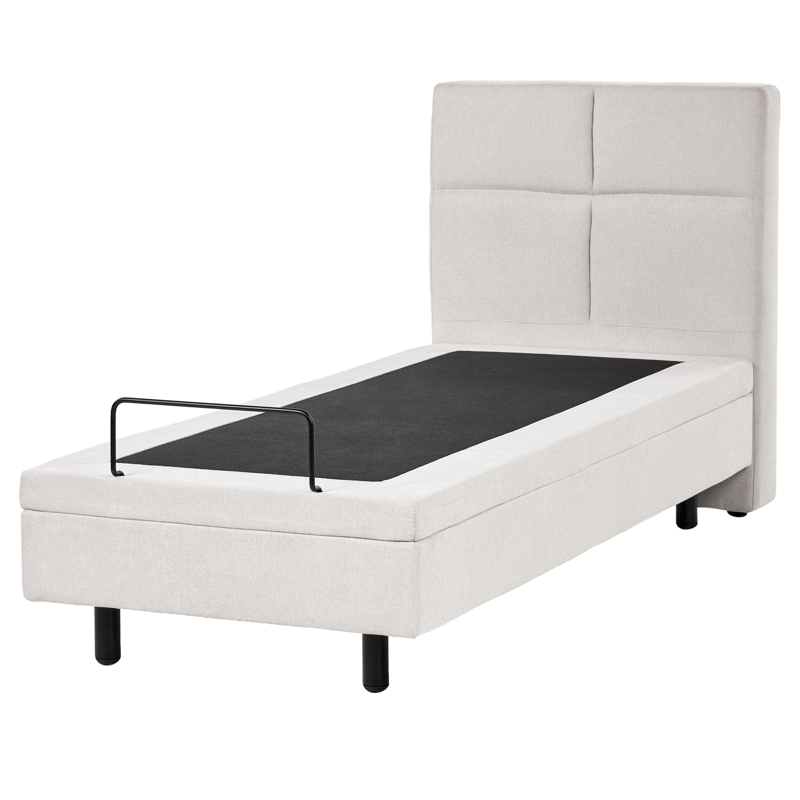 Enkelseng Viceroy 80x200 cm - Lys beige - Møbler - Senger - Regulerbare senger