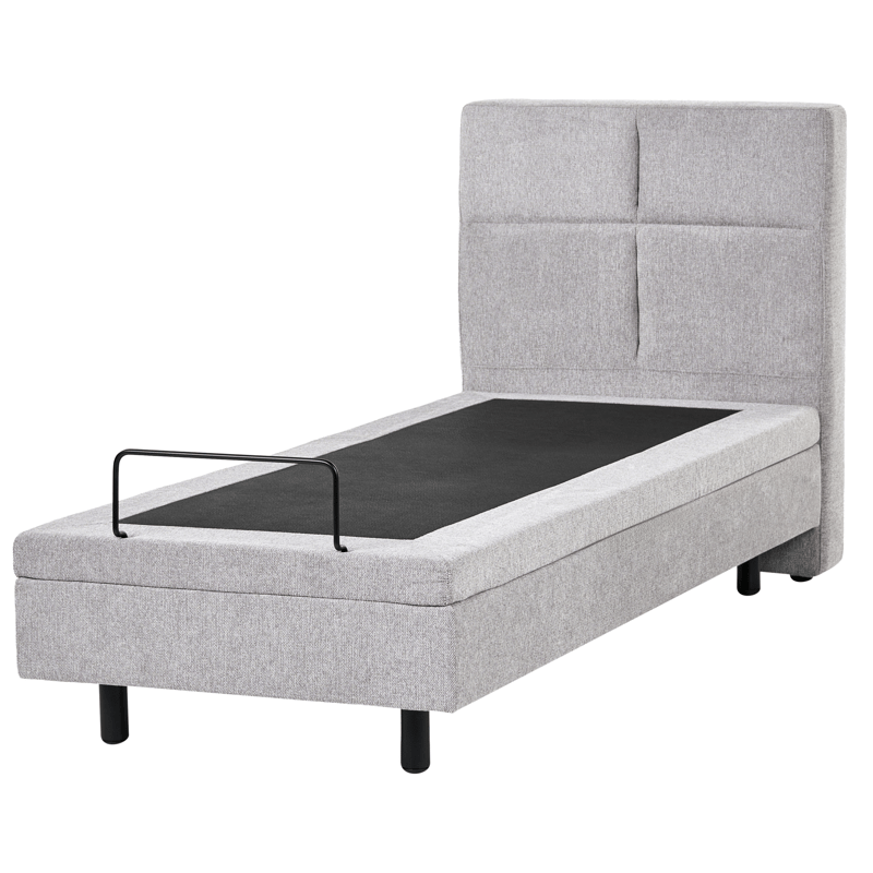 Enkelseng Viceroy 80x200 cm - Lysegrå - Møbler - Senger - Regulerbare senger