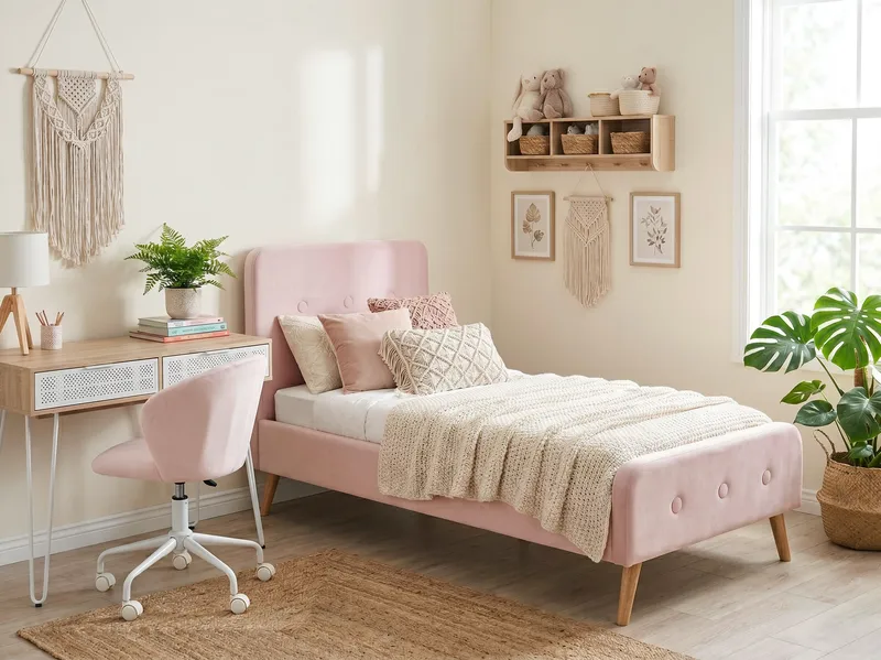 Enkeltseng Rennes - Pastellrosa - Møbler - Senger - Sengeramme & sengestamme
