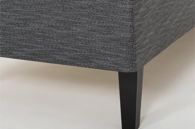 Viken Bas Rammeseng 80X200Cm - Grå, Konisk Eikeben - Møbler - Senger - Enkeltsenger