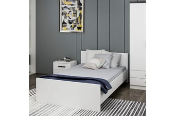 Enkeltsengramme Fruitland Sengestamme Hvit - 125 x 72 x 204 cm - Møbler - Senger - Sengeramme & sengestamme