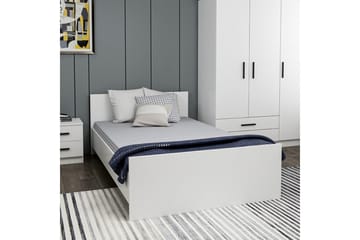 Enkeltsengramme Fruitland Sengestamme Hvit - 125 x 72 x 204 cm - Møbler - Senger - Sengeramme & sengestamme