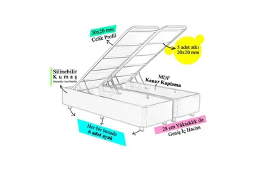 Enkeltsengunderdel Lilla Enkel Lilla - 90 x 200 x 38 cm - Møbler - Senger - Sengeramme & sengestamme