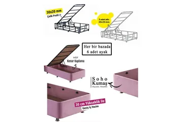 Enkeltsengunderdel Rasul Single Pnk - 120 x 200 cm - Møbler - Senger - Sengeramme & sengestamme