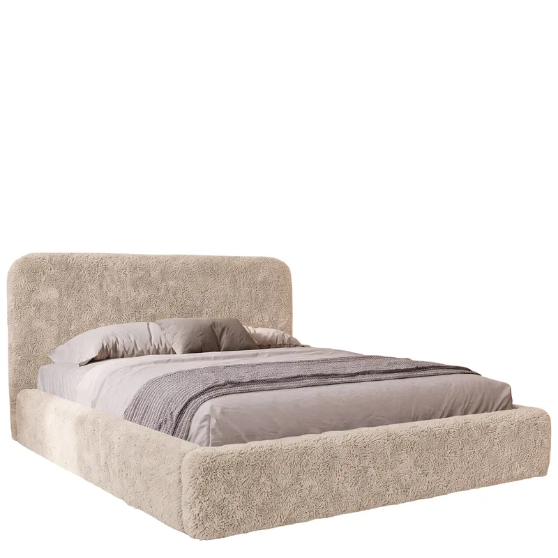 Ervyn sengeramme 140x200 cm med oppbevaring og løftefunksjon, Beige