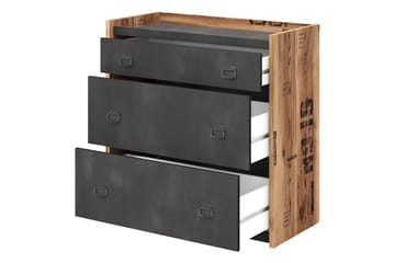 Evorana Møbelsett For Soverom - Brun/Mørk Grå - Møbler - Senger - Møbelsett til soverom