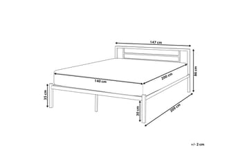 Farrell Sengramme 140x200 cm - Svart - Møbler - Senger - Sengeramme & sengestamme