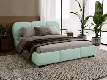 Fito sengeramme med oppbevaring 160x200 cm - mint - Møbler - Senger - Senger med oppbevaring