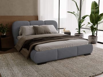 Fito sengeramme med oppbevaring 200x200 cm - grå - Møbler - Senger - Senger med oppbevaring