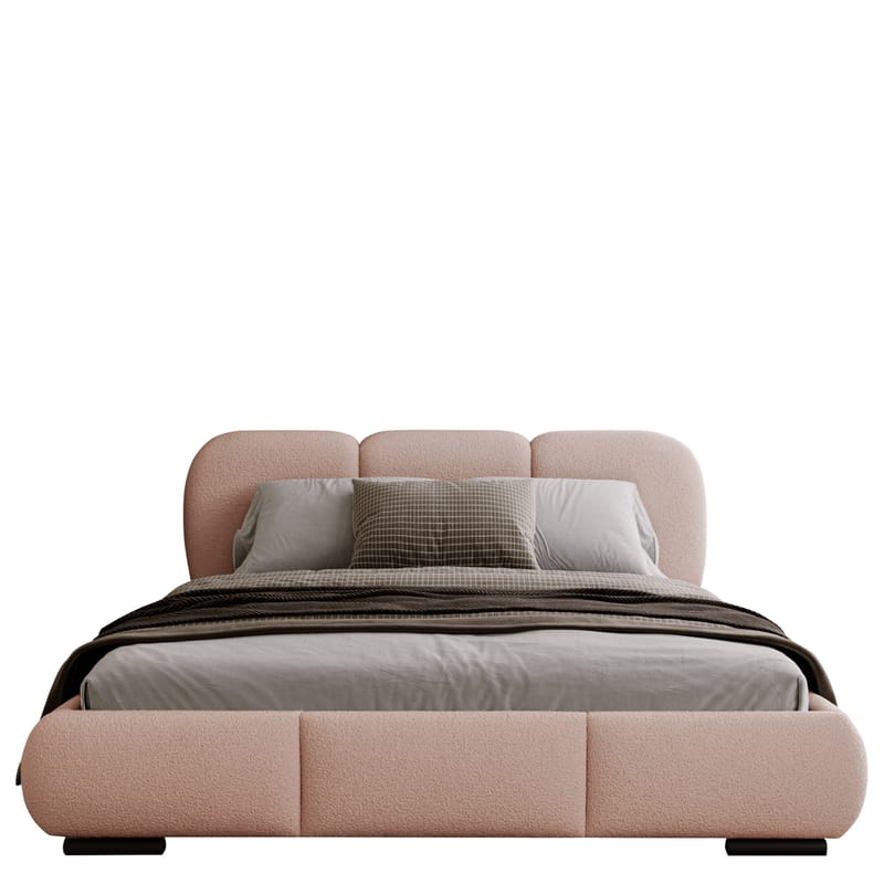 Fito sengeramme med oppbevaring 200x200 cm, rosa