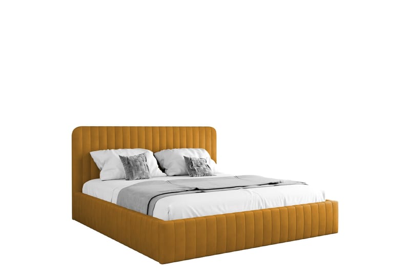 Flanna Sengeramme 160x200 cm, Gul