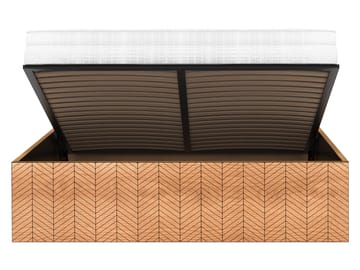 Fonti Sengeramme 160x200 cm med Oppbevaring og Løftefunksjon - Brun|svart - Møbler - Senger - Sengeramme & sengestamme