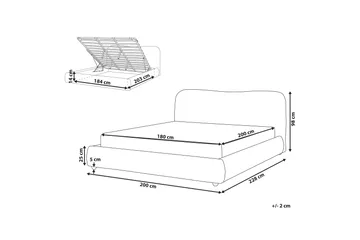 Forrest Sengramme 180x200 cm - Hvit - Møbler - Senger - Senger med oppbevaring