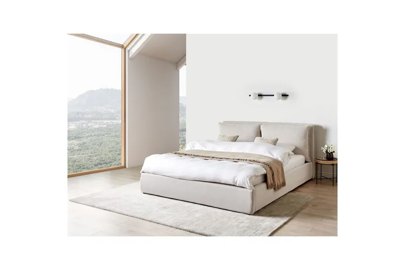 Förvaringssäng Beige 160x200 - Møbler - Senger - Senger med oppbevaring