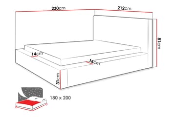 Gadi Sengeramme 180x200 cm - Beige - Møbler - Senger - Sengeramme & sengestamme