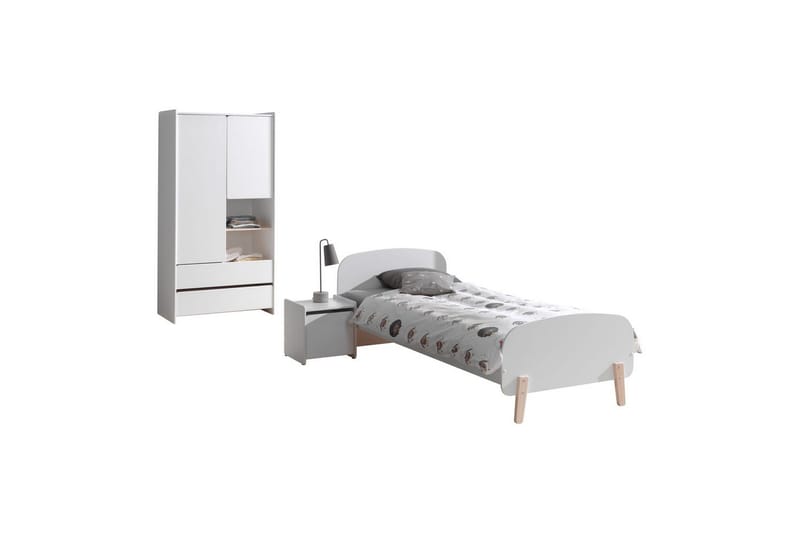Garderobe med seng nattbord Kiddy