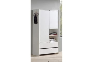 Garderobe med seng nattbord Kiddy - Møbler - Senger - Møbelsett til soverom