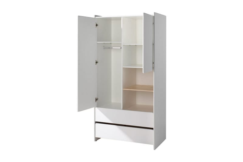 Garderobe med seng nattbord Kiddy - Møbler - Senger - Møbelsett til soverom
