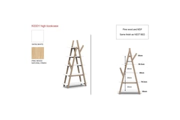 Garderobe med seng nattbord skrivebord bokhylle Kiddy - Møbler - Senger - Møbelsett til soverom