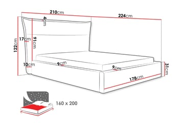 Gare Sengeramme 160x200 cm - Svart - Møbler - Senger - Sengeramme & sengestamme
