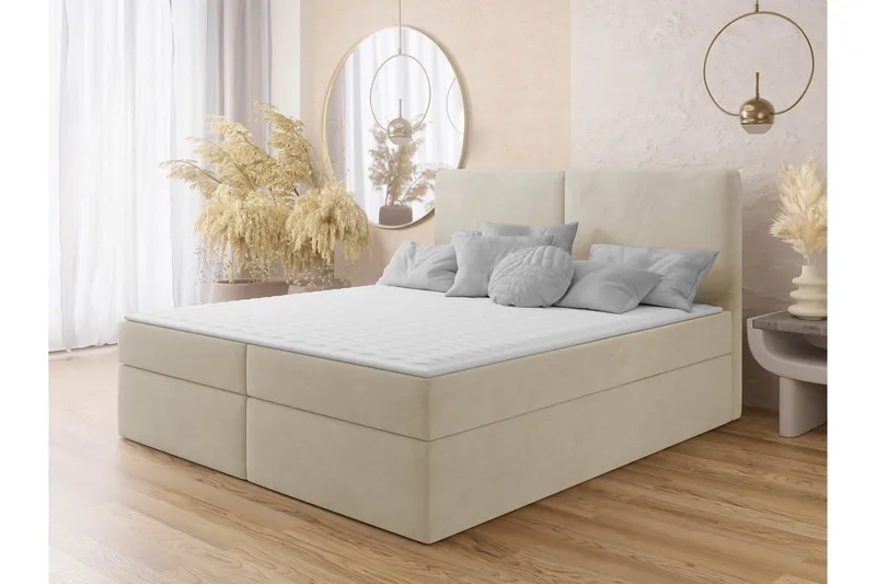 Garris Sengpakke Kontinentalseng 160x200 cm - Beige - Møbler - Senger - Kontinentalsenger