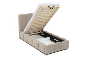 Gioia Sengeramme med Oppbevaring 90x200 cm - Beige - Møbler - Senger - Sengeramme & sengestamme