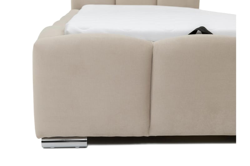 Gioia Sengeramme med Oppbevaring 90x200 cm - Beige - Møbler - Senger - Sengeramme & sengestamme