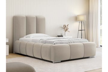 Gioia Sengeramme med Oppbevaring 90x200 cm - Beige - Møbler - Senger - Sengeramme & sengestamme